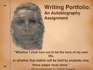 Writing Portfolio: An Autobiography Assignment