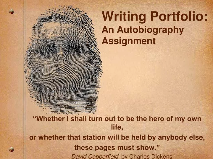 writing portfolio an autobiography assignment