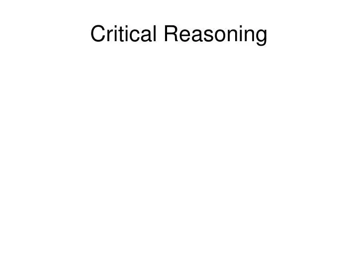 critical reasoning