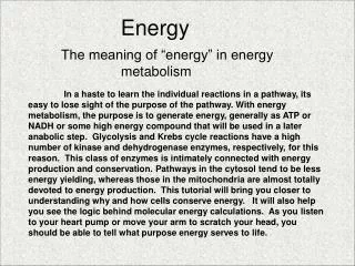 Energy