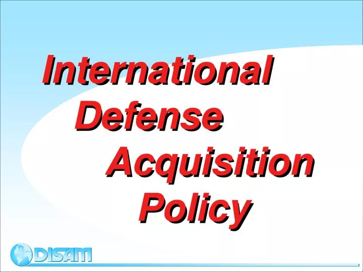 international defense acquisition policy