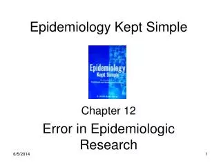 Epidemiology Kept Simple