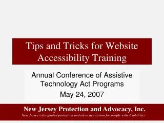 Tips and Tricks for Website Accessibility Training