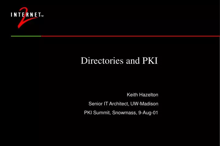 directories and pki