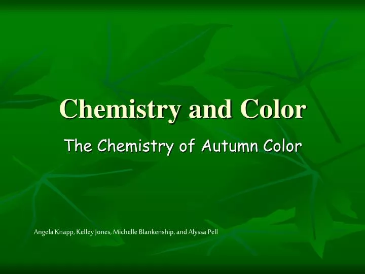 chemistry and color
