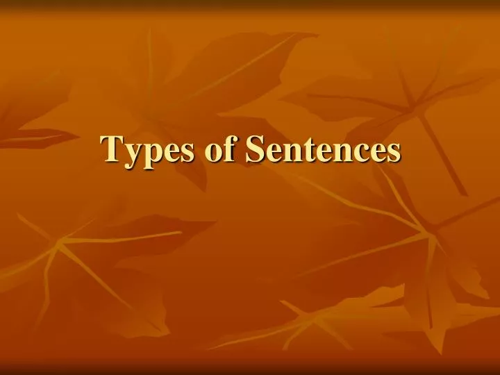 types of sentences