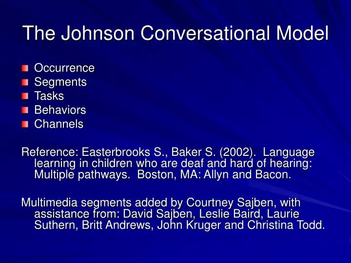 the johnson conversational model