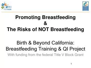 Promoting Breastfeeding &amp; The Risks of NOT Breastfeeding