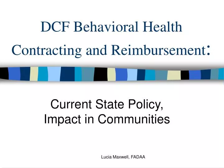 dcf behavioral health contracting and reimbursement
