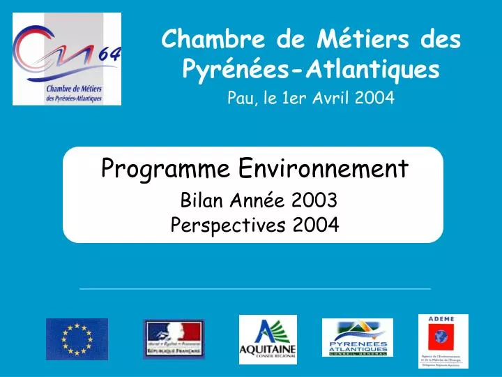 programme environnement bilan ann e 2003 perspectives 2004