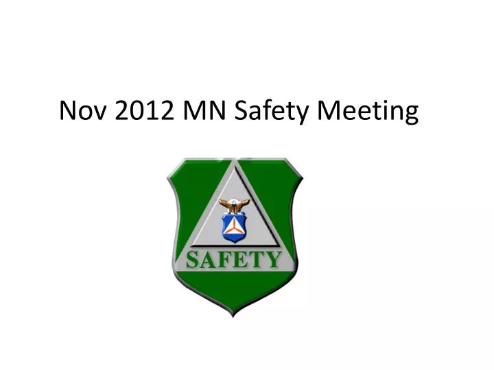 nov 2012 mn safety meeting
