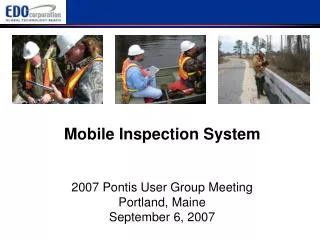 2007 Pontis User Group Meeting Portland, Maine September 6, 2007