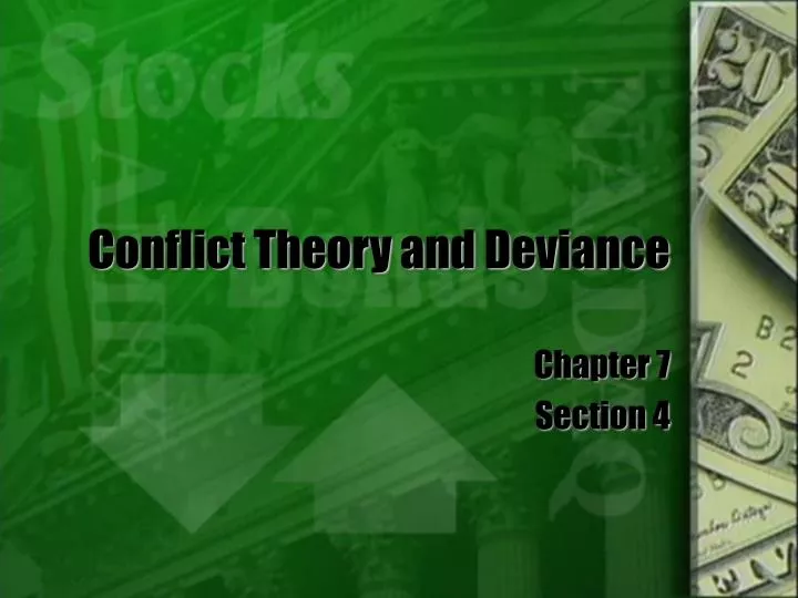 conflict theory and deviance
