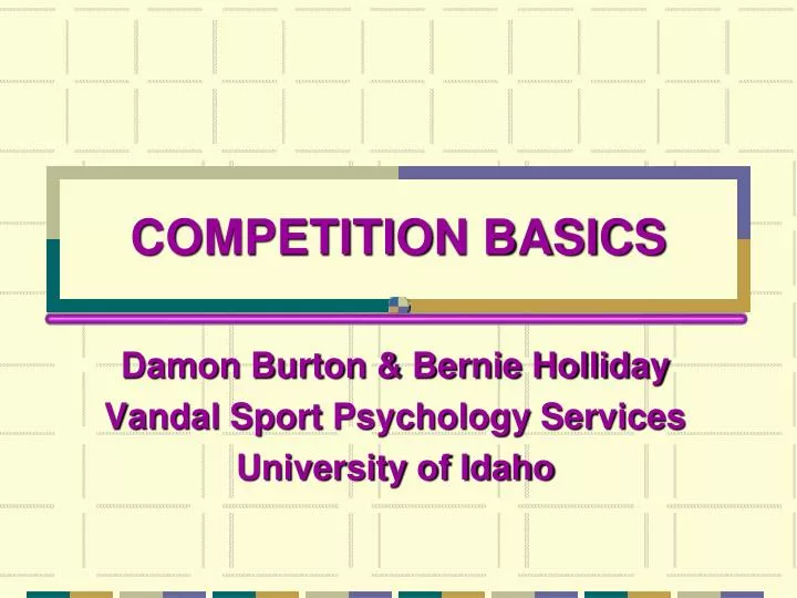 competition basics