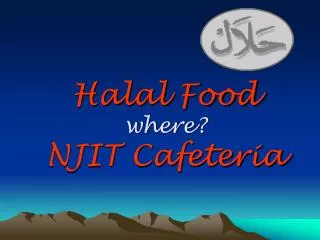 Halal Food where? NJIT Cafeteria