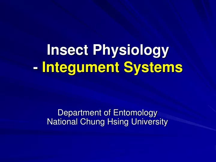 insect physiology integument systems