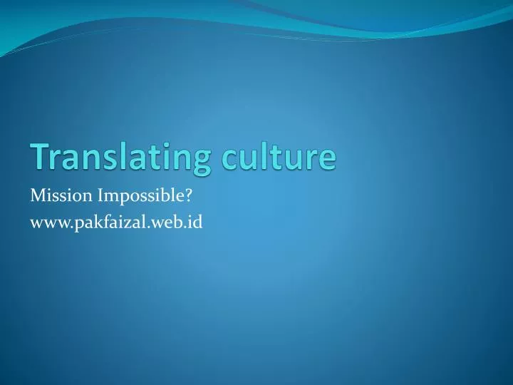 translating culture