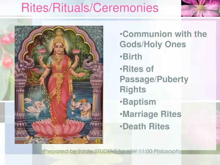 rites rituals ceremonies