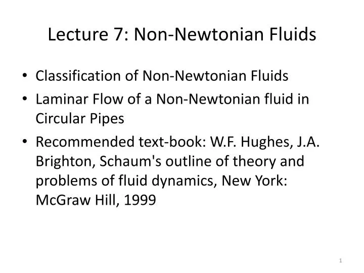 lecture 7 non newtonian fluids