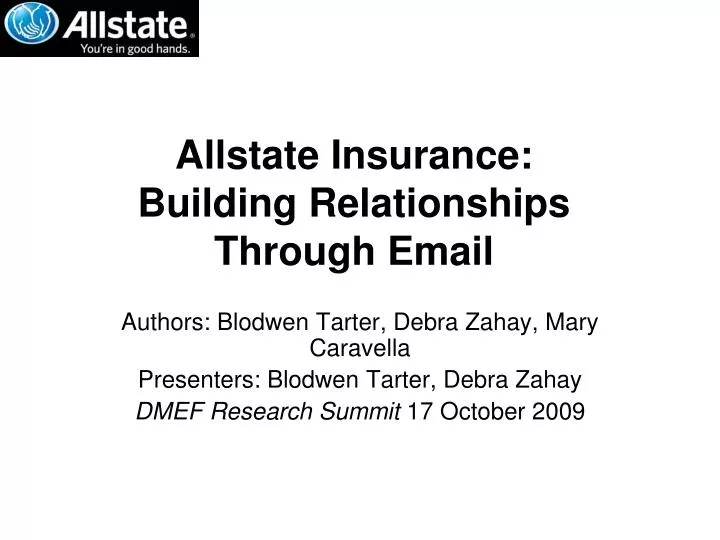allstate insurance building relationships through email