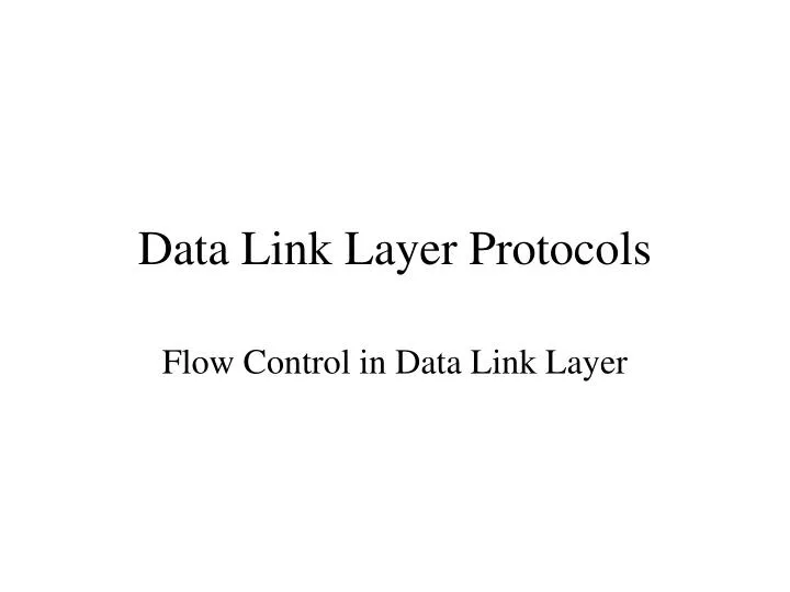 data link layer protocols