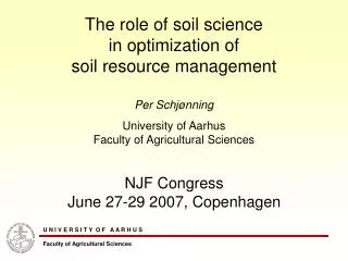 The role of soil science in optimization of soil resource management