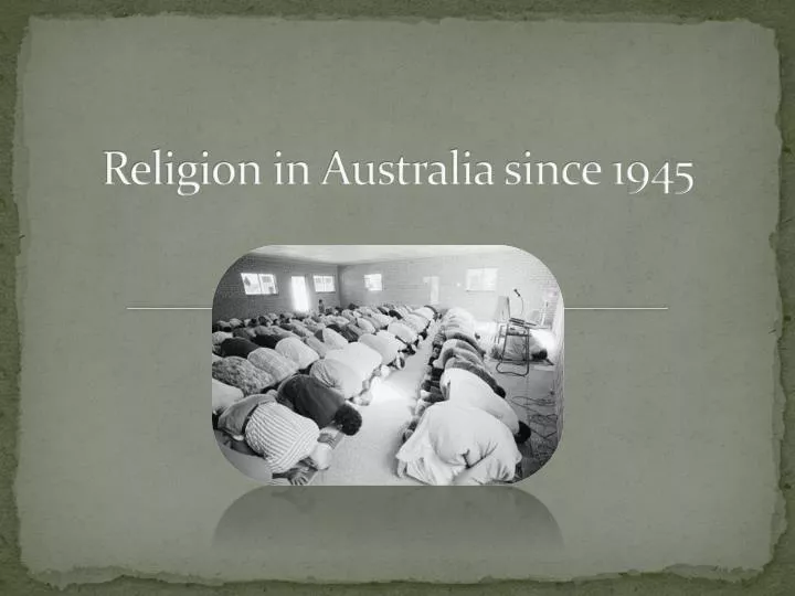 religion in australia since 1945
