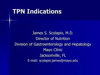 TPN Indications