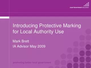 Introducing Protective Marking for Local Authority Use