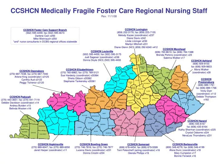 ccshcn medically fragile foster care regional nursing staff rev 11 1 08