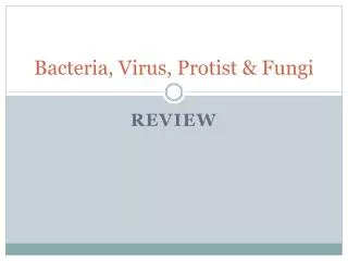 Bacteria, Virus, Protist &amp; Fungi
