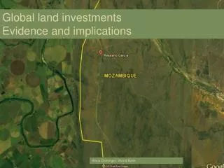 Global land investments Evidence and implications