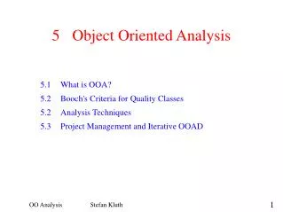 5 object oriented analysis