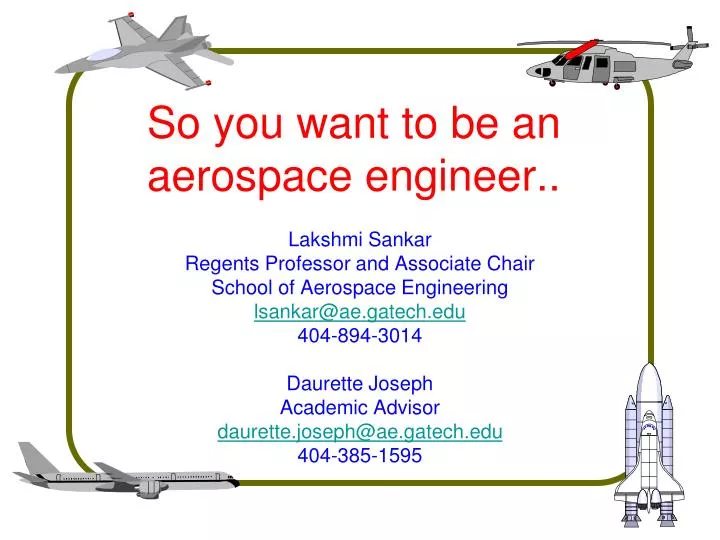 so you want to be an aerospace engineer