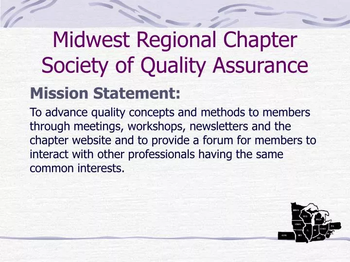 midwest regional chapter society of quality assurance