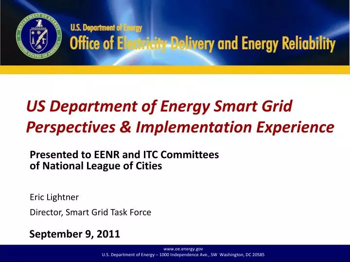 us department of energy smart grid perspectives implementation experience
