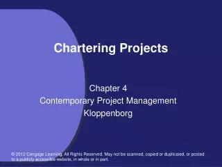 Chartering Projects