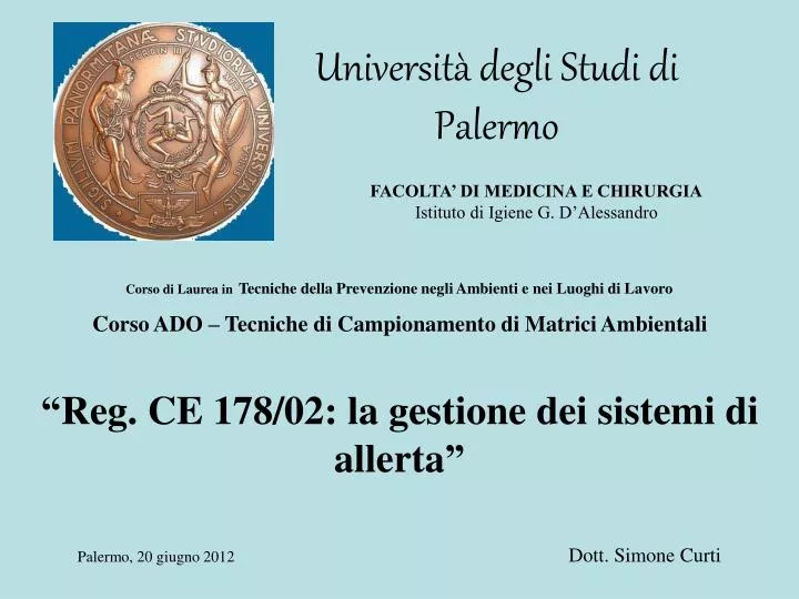 universit degli studi di palermo