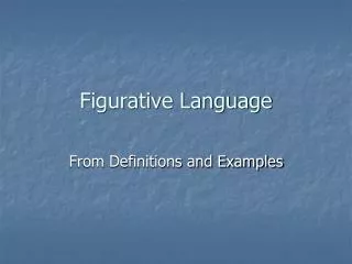 Figurative Language