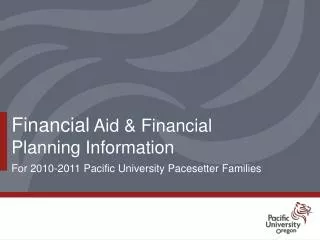 Financial Aid &amp; Financial Planning Information
