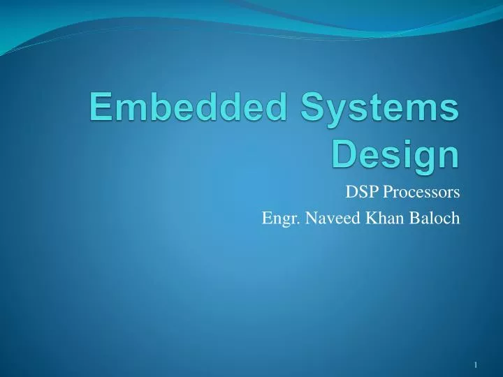 embedded systems design