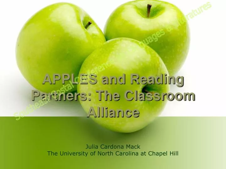 apples and reading partners the classroom alliance