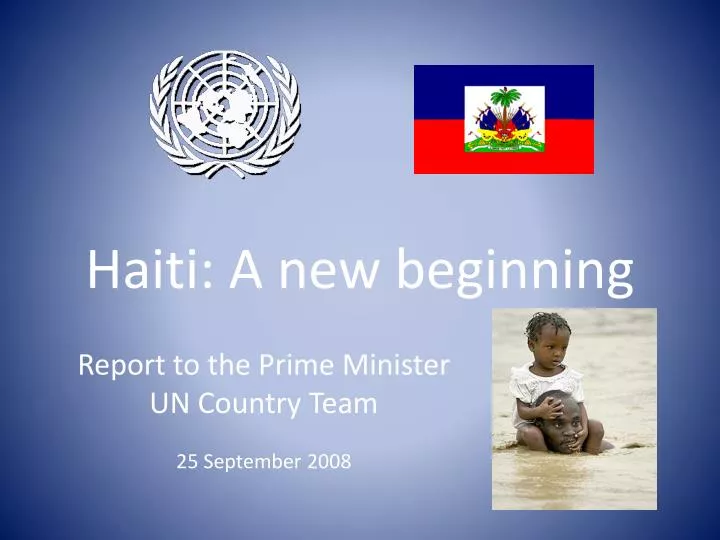 haiti a new beginning