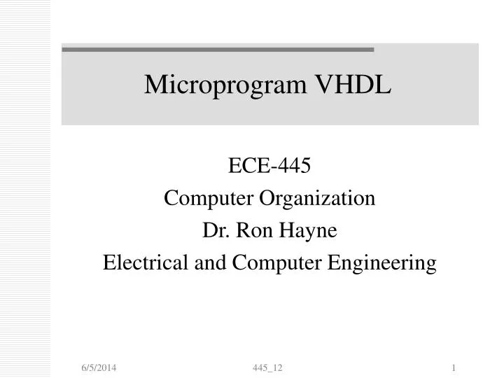 microprogram vhdl