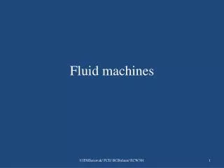 Fluid machines