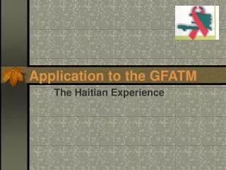 Application to the GFATM