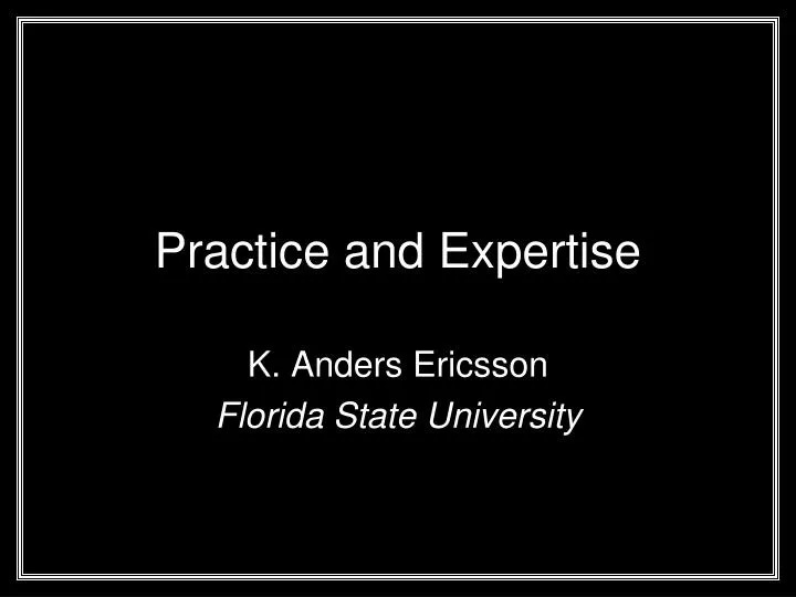 practice and expertise