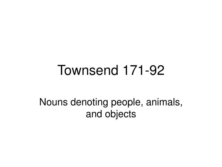 townsend 171 92