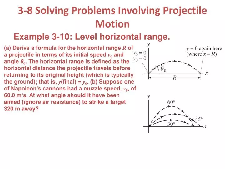 3 8 solving problems involving projectile motion