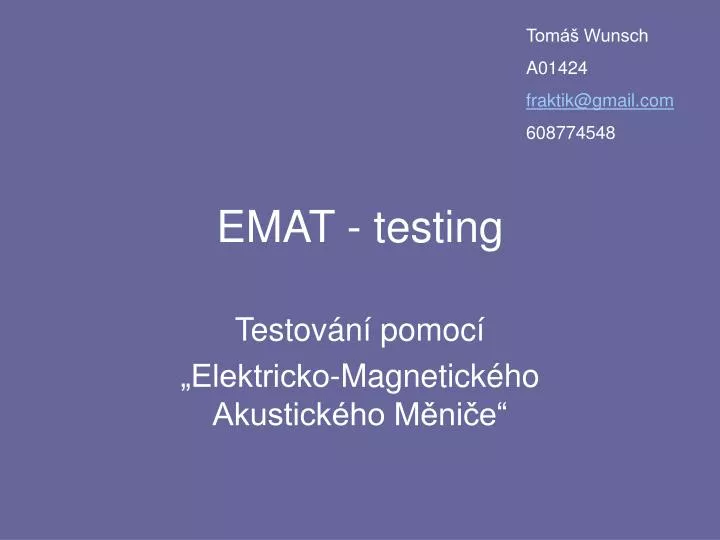 emat testing